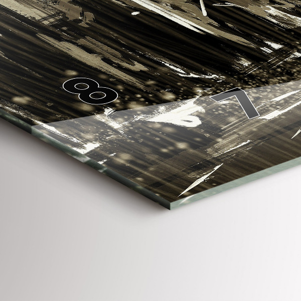 Horizontálne hodiny Žena v daždivej noci