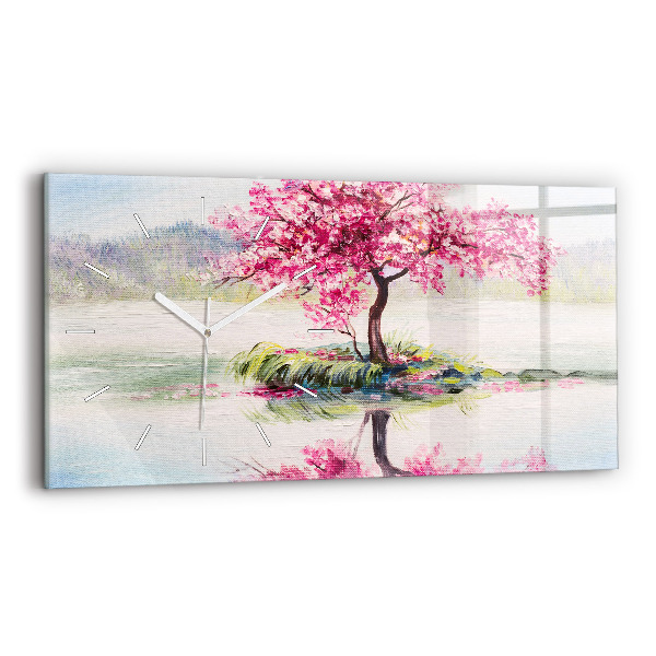 Horizontálne hodiny Stromová mozaika