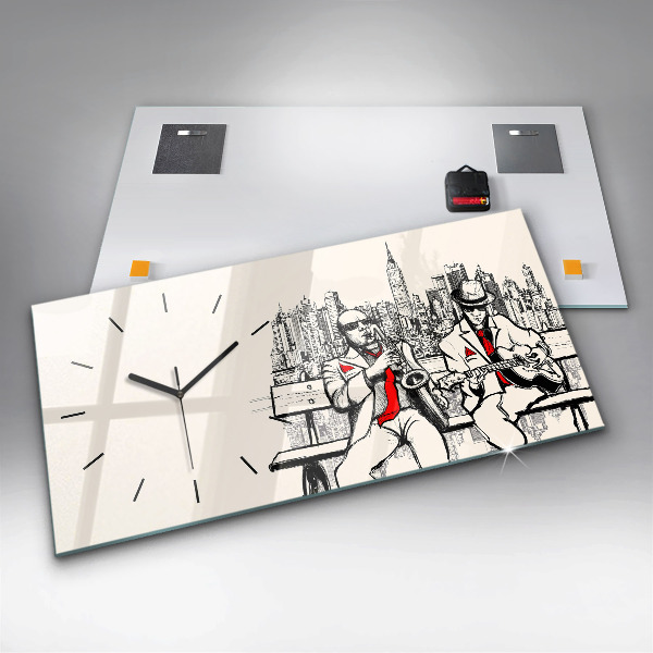 Horizontálne hodiny Jazz v New Yorku