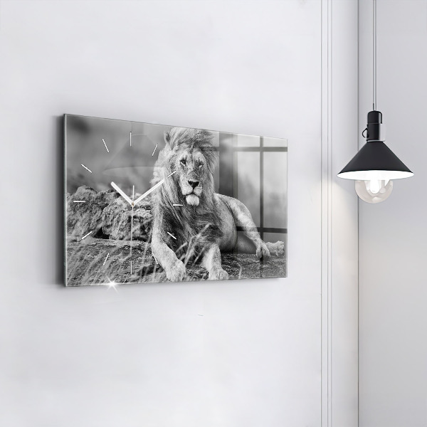 Horizontálne hodiny Abstrakt - Lev