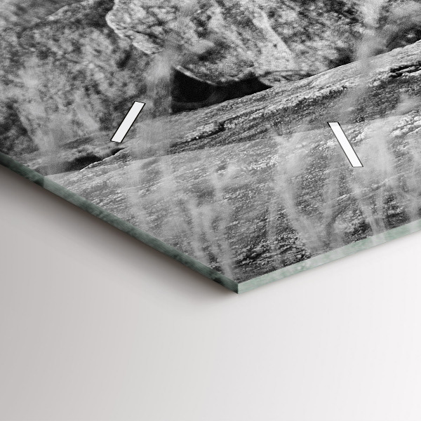 Horizontálne hodiny Abstrakt - Lev