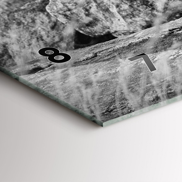 Horizontálne hodiny Abstrakt - Lev