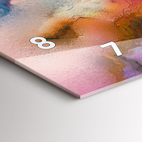 Horizontálne hodiny Rozliate farby