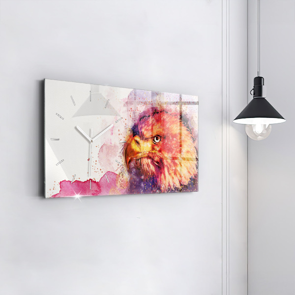 Horizontálne hodiny Akvarel na pozadí orla