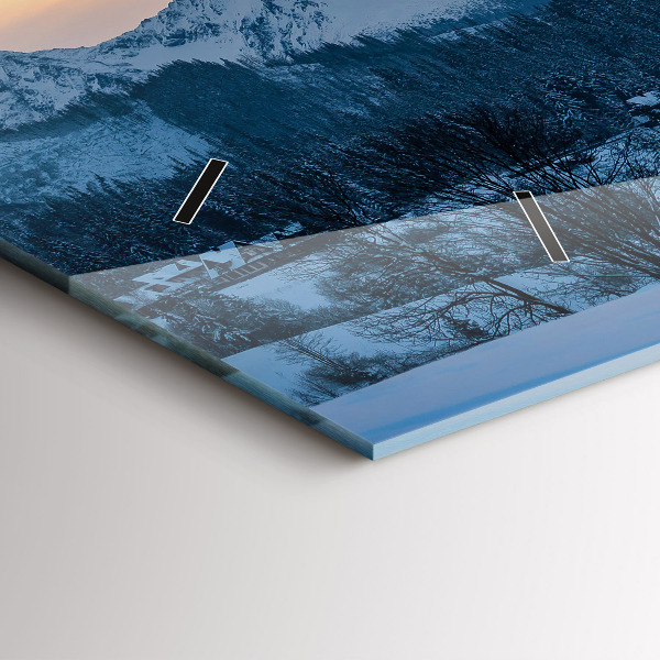 Horizontálne hodiny Horská krajina