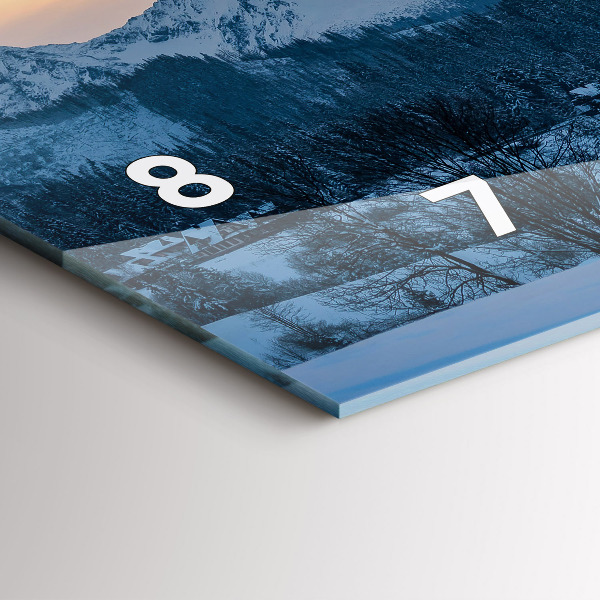 Horizontálne hodiny Horská krajina