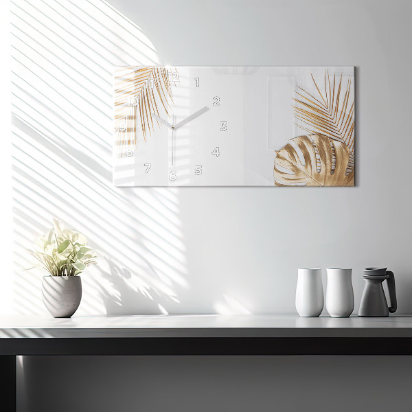 Horizontálne hodiny Tropické listy