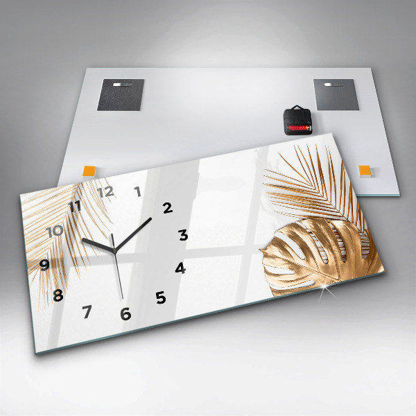 Horizontálne hodiny Tropické listy