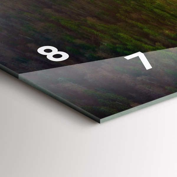 Horizontálne hodiny Západ slnka nad horami