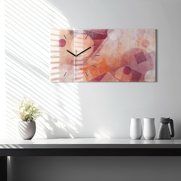 Horizontálne hodiny Geometrická abstrakcia