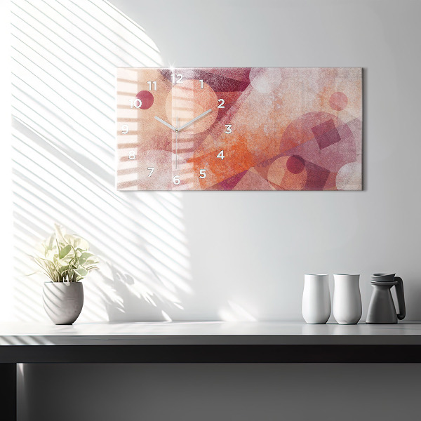 Horizontálne hodiny Geometrická abstrakcia