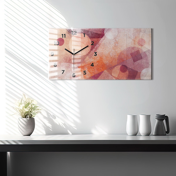 Horizontálne hodiny Geometrická abstrakcia