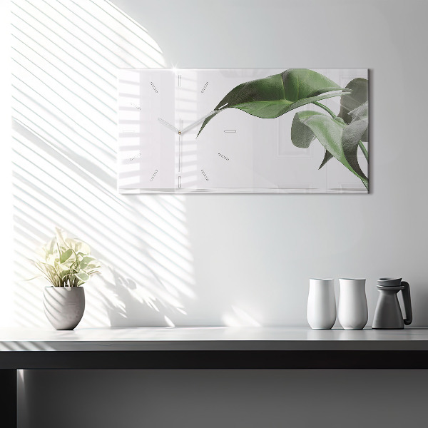 Horizontálne hodiny Abstraktné listy