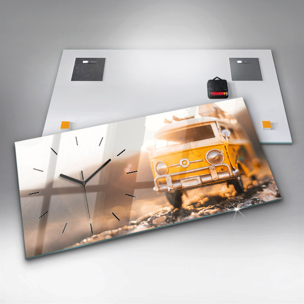 Horizontálne hodiny Auto na dovolenke