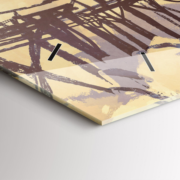 Horizontálne hodiny Muž na starom moste