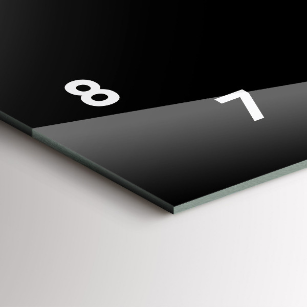 Horizontálne hodiny Black metalová abstrakcia