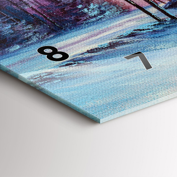 Horizontálne hodiny Vianočný stromček a most