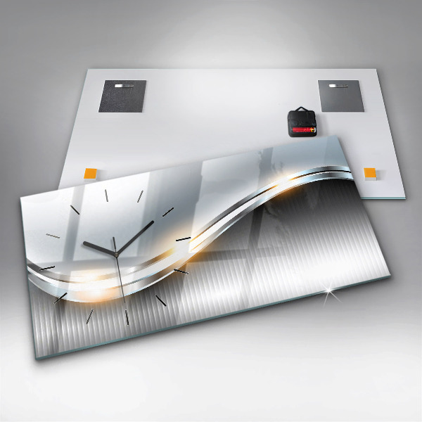 Horizontálne hodiny Kovová abstrakcia