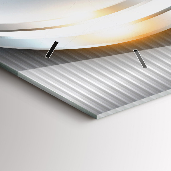 Horizontálne hodiny Kovová abstrakcia