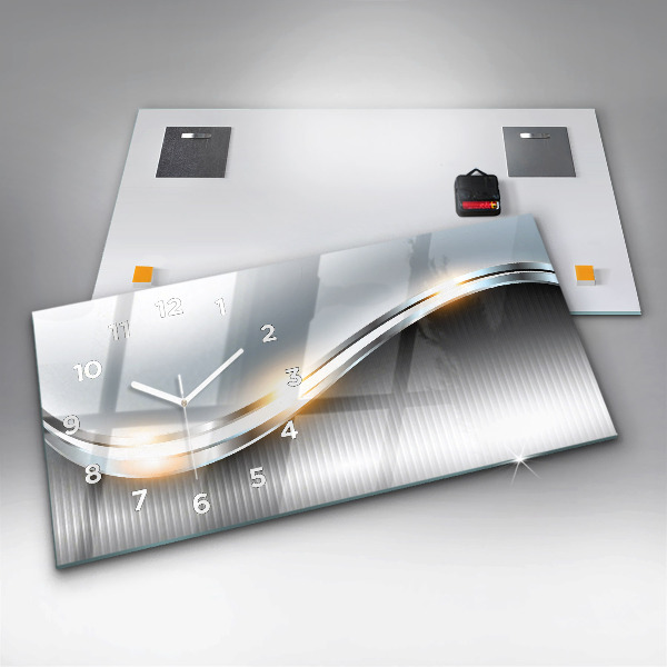 Horizontálne hodiny Kovová abstrakcia