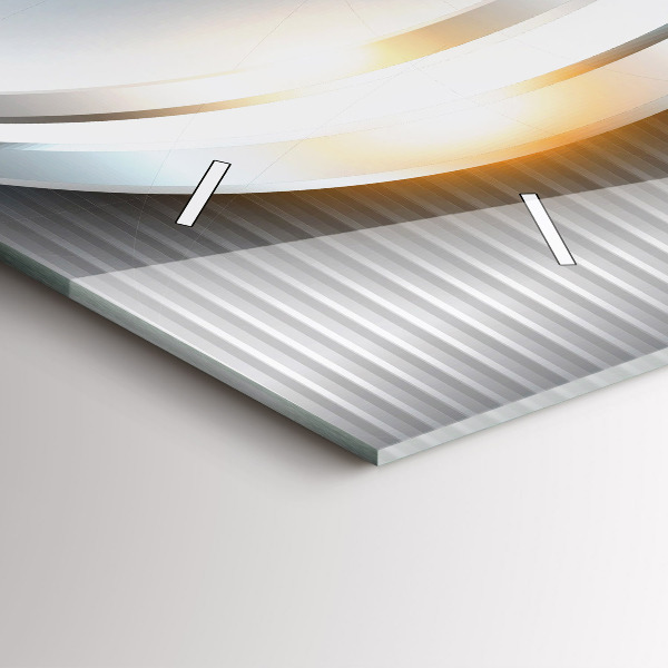 Horizontálne hodiny Kovová abstrakcia