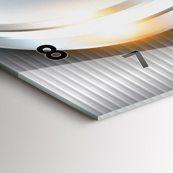 Horizontálne hodiny Kovová abstrakcia