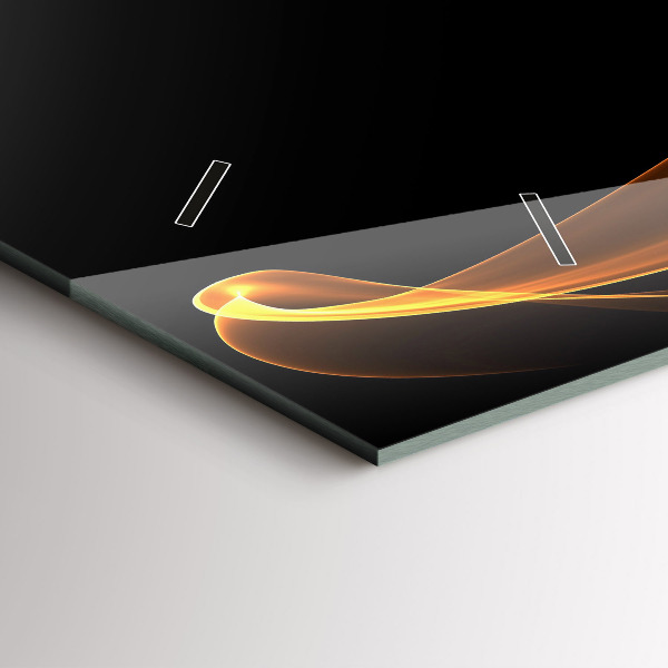 Horizontálne hodiny Oranžové čiary