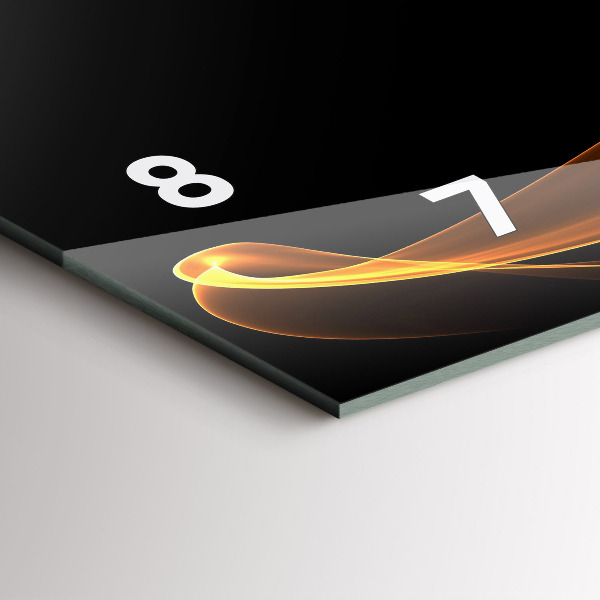 Horizontálne hodiny Oranžové čiary