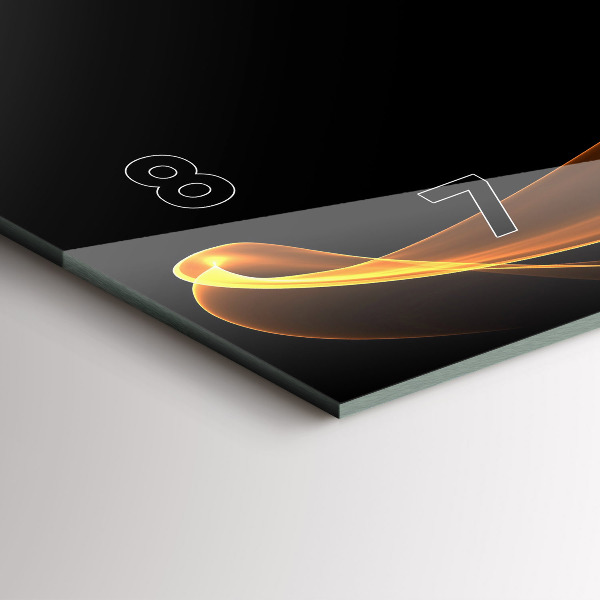 Horizontálne hodiny Oranžové čiary