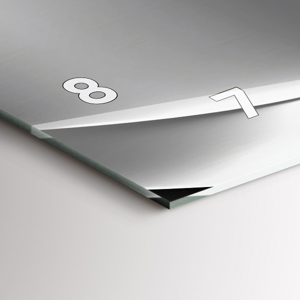 Horizontálne hodiny Strieborná abstrakcia