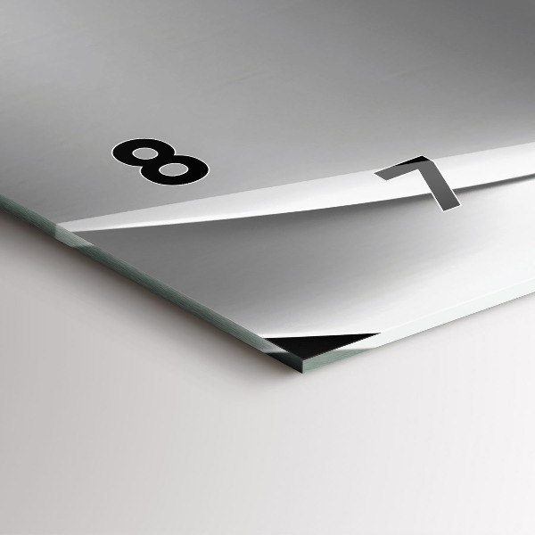 Horizontálne hodiny Strieborná abstrakcia