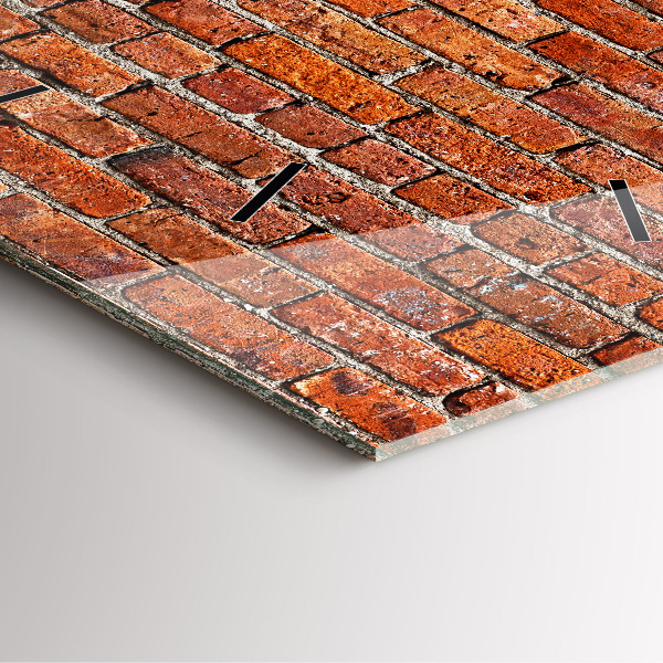 Štvorcové hodiny Stará tehlová stena