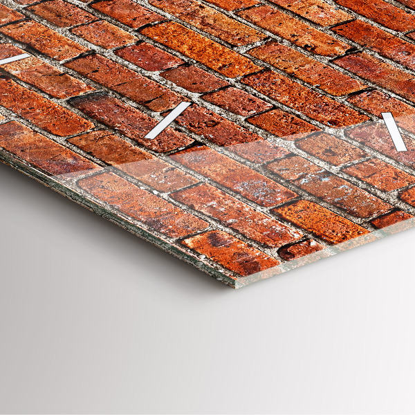 Štvorcové hodiny Stará tehlová stena