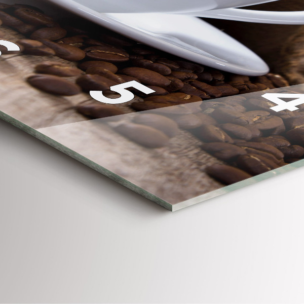 Štvorcové hodiny Šálka kávy