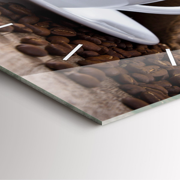 Štvorcové hodiny Šálka kávy