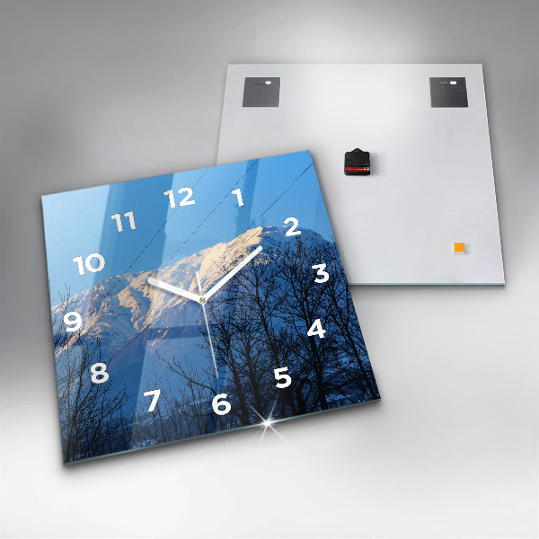 Štvorcové hodiny Výhľad na hory