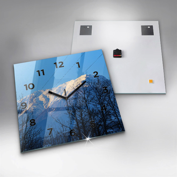 Štvorcové hodiny Výhľad na hory