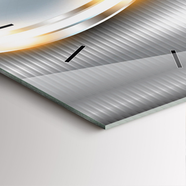 Štvorcové hodiny Kovová abstrakcia