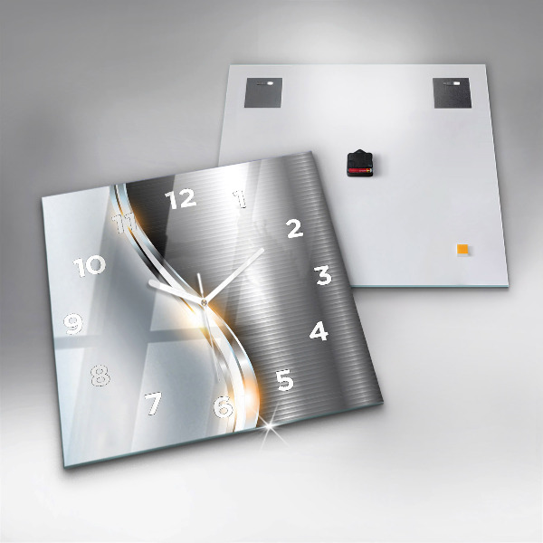 Štvorcové hodiny Kovová abstrakcia