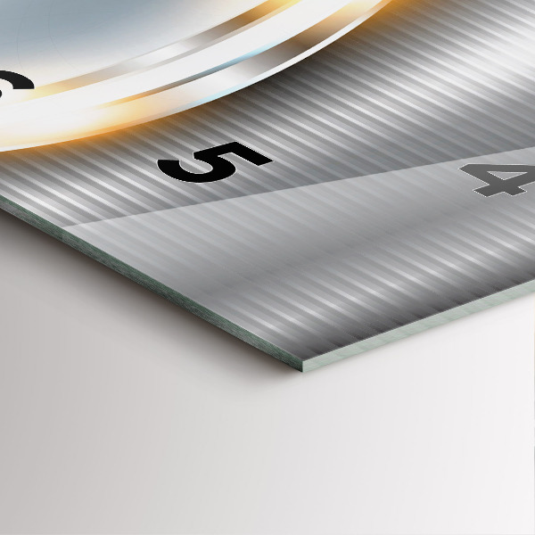 Štvorcové hodiny Kovová abstrakcia