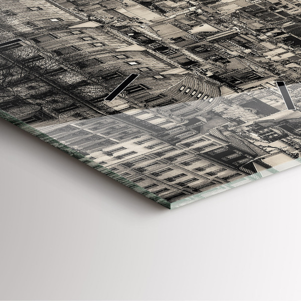 Štvorcové hodiny Panoráma Paríža