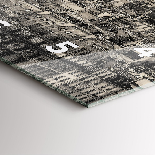 Štvorcové hodiny Panoráma Paríža