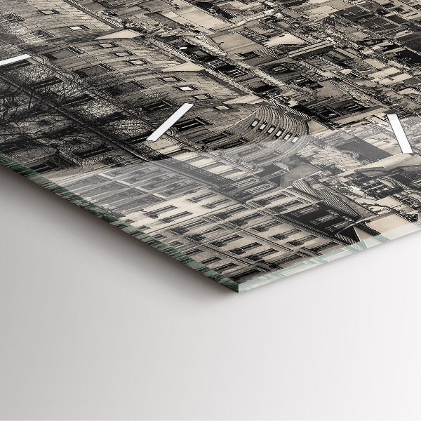 Štvorcové hodiny Panoráma Paríža