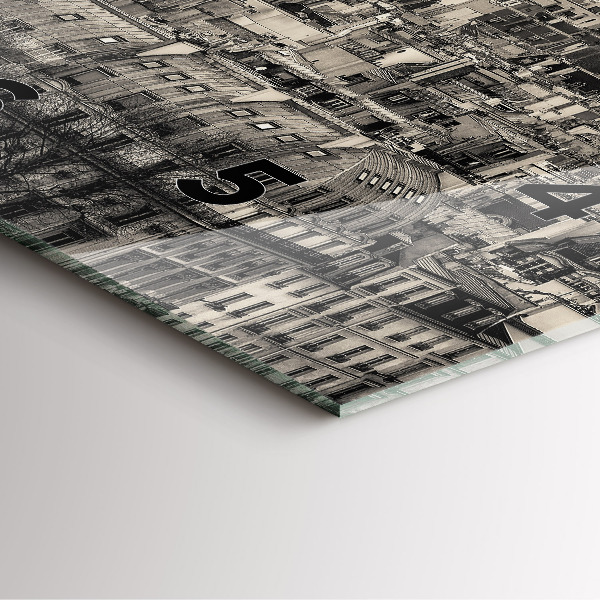 Štvorcové hodiny Panoráma Paríža