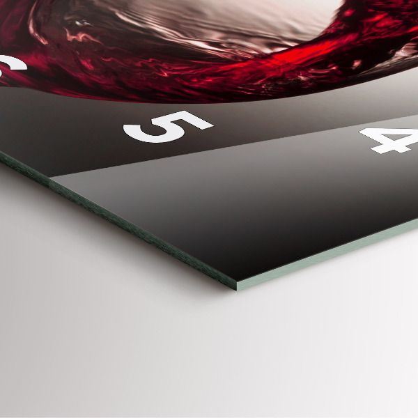 Štvorcové hodiny Pohár vína