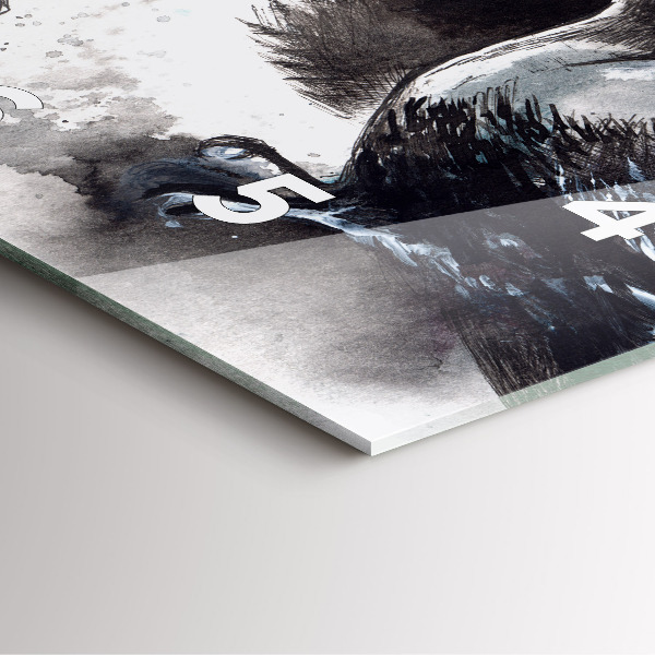 Štvorcové hodiny Maľované vtáky