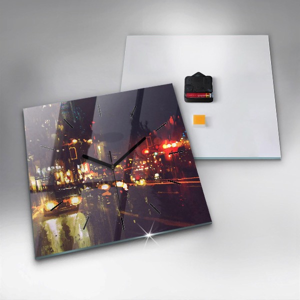 Štvorcové hodiny Maľované mesto