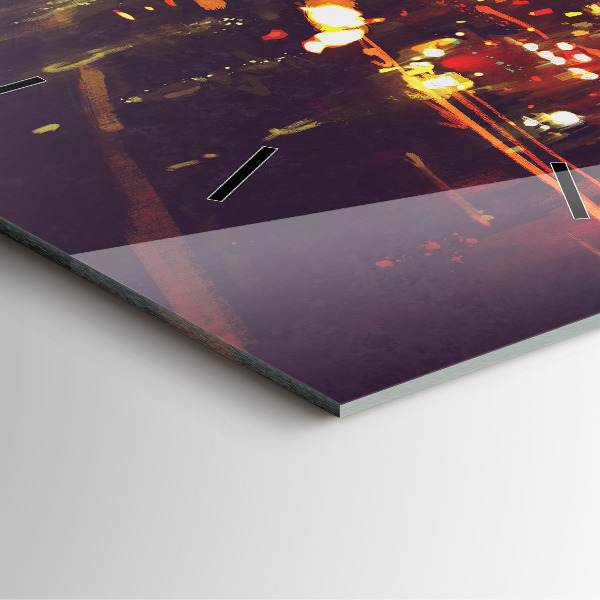 Štvorcové hodiny Maľované mesto