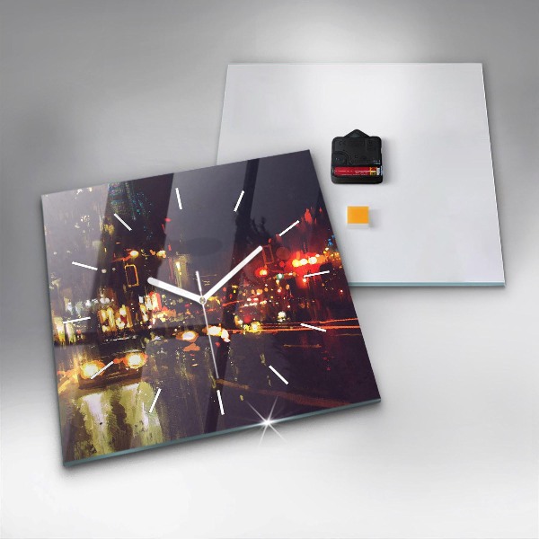 Štvorcové hodiny Maľované mesto