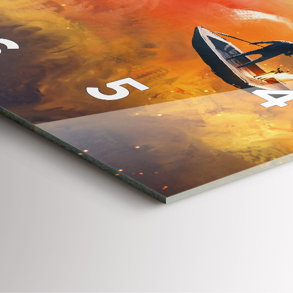 Štvorcové hodiny Abstraktný obraz